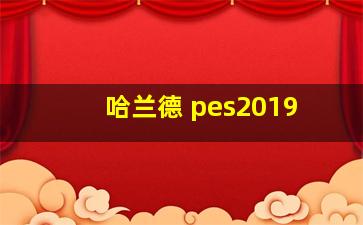 哈兰德 pes2019